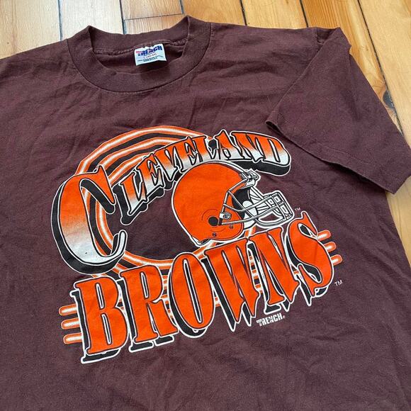 Vintage 1990s Cleveland Browns Football Single Stitch T-Shirt Size M/L - Picture 2 of 4